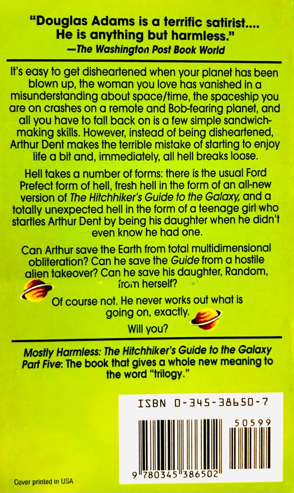 Mostly Harmless by Douglas Adams