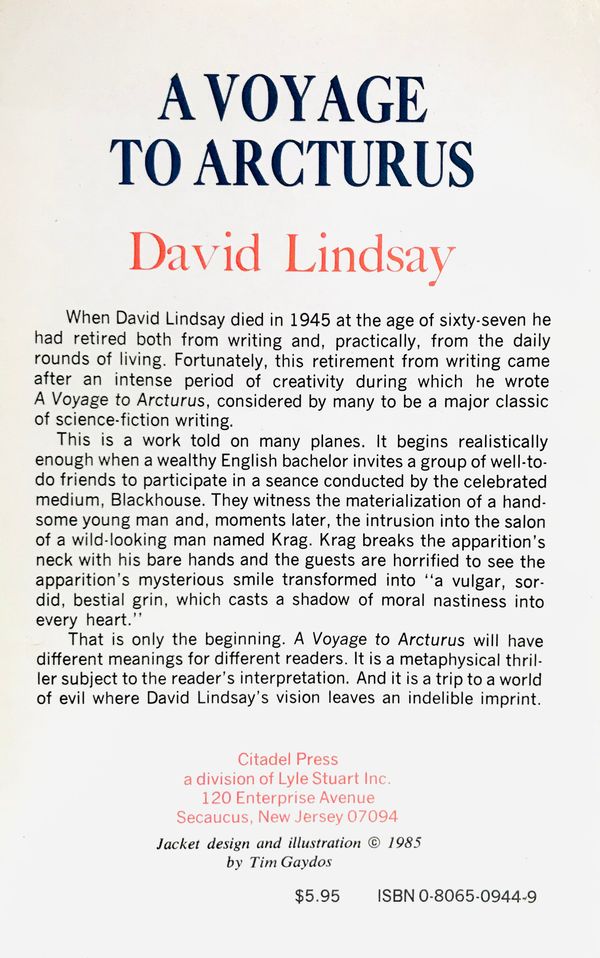 A Voyage to Arcturus by David Lindsay