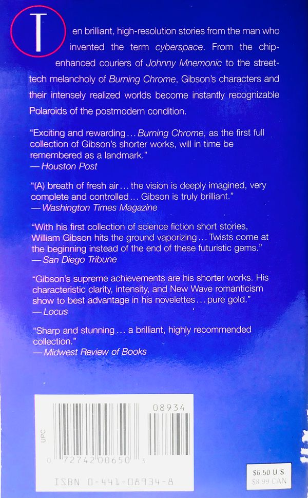 Burning Chrome by William Gibson