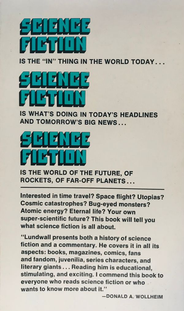 Science Fiction: What it's all About by Sam J. Lundwall